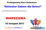 Kurs Animatora Warszawa - 19.11.2017