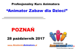 Akademia Animatora - Kurs Animatora Poznań