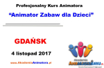 Kurs Animatora Gdańsk - 04.11.2017
