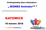 Kurs Animatora - BIZNES Animator™ Katowice 18.03.2018